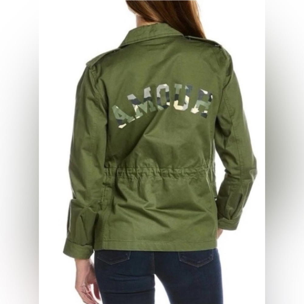NWT Zadig & Voltaire Kayak Amour Sport Utility Khaki Jacket in Army Green